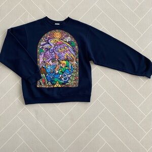 Jerzees Nintendo The Legend of Zelda stained glass sweatshirt Men’s Size M